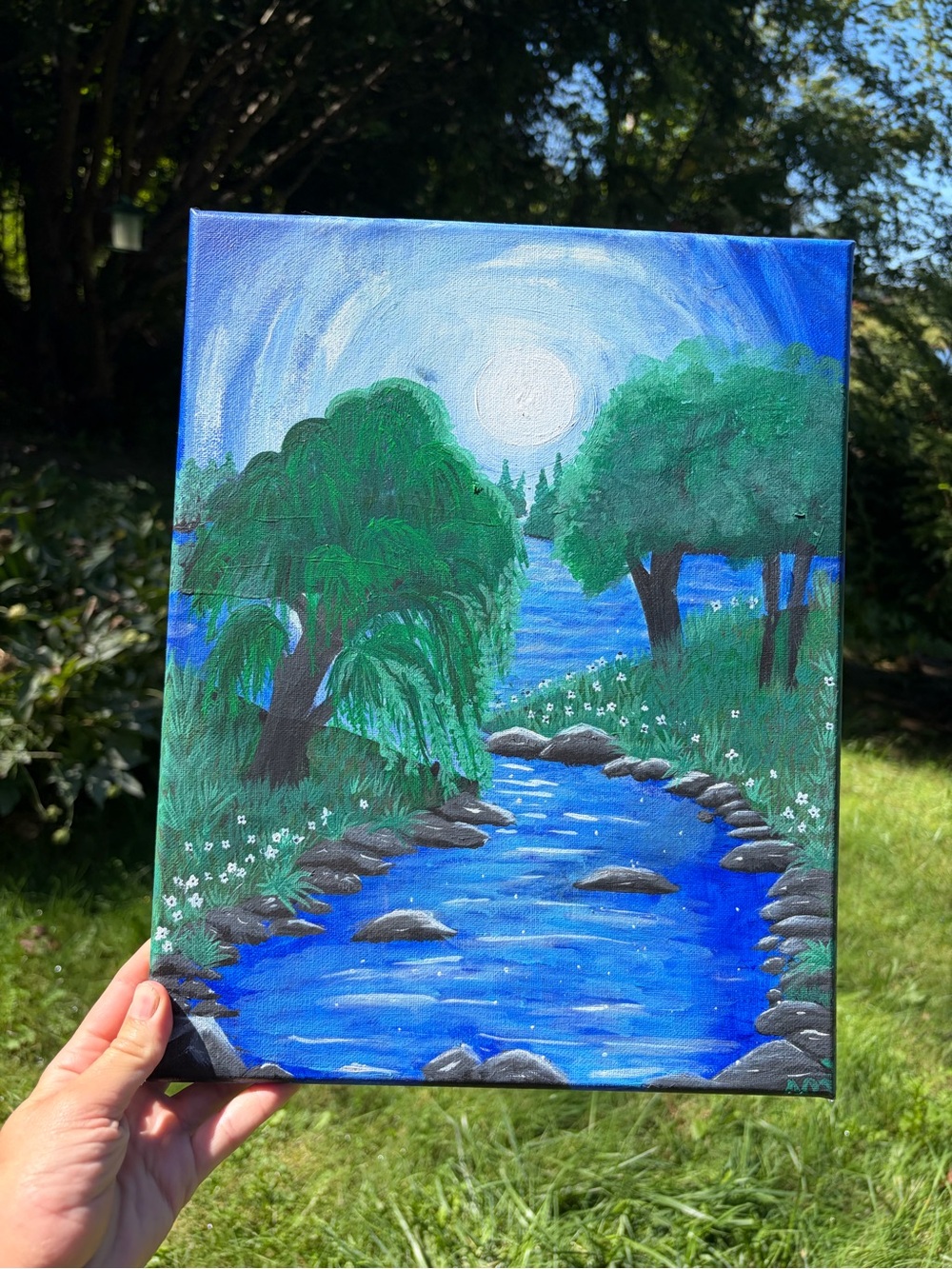 Original  Landscape 11x14 Canvas Painting - Hand-Painted Home Art
